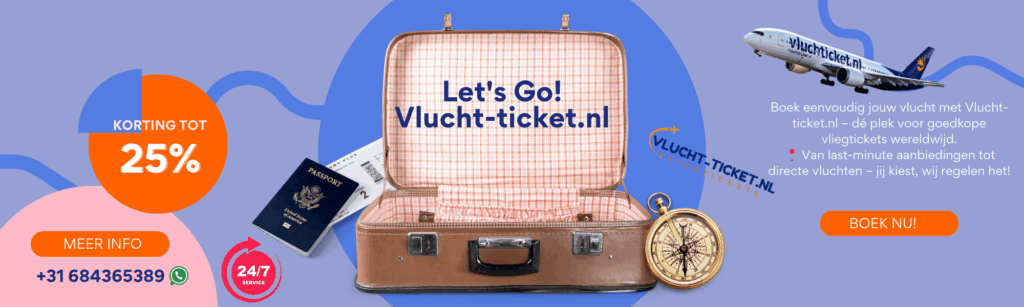 Boek goedkope vliegtickets tot 25% korting via Vlucht-ticket.nl – jouw startpunt voor last-minute reizen en directe vluchten wereldwijd.