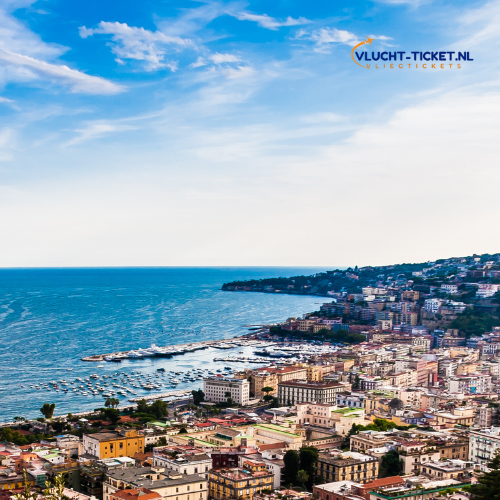 Panoramisch uitzicht op de kustlijn en stad Algiers in Algerije.